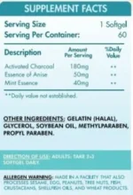 Organic Nation, Activated Charcoal, 60 Softgel, 60 Servings - Image 3