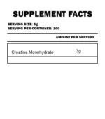 Quamtrax, Pure 100% Creatine Monohydrate, 300G, 100 Serving - Image 2